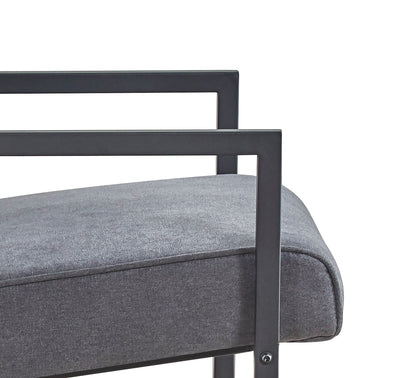 Grey Steel Armchair – Modern Dining