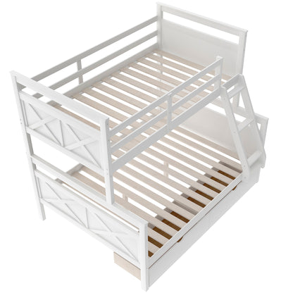 Full Bunk Bed White