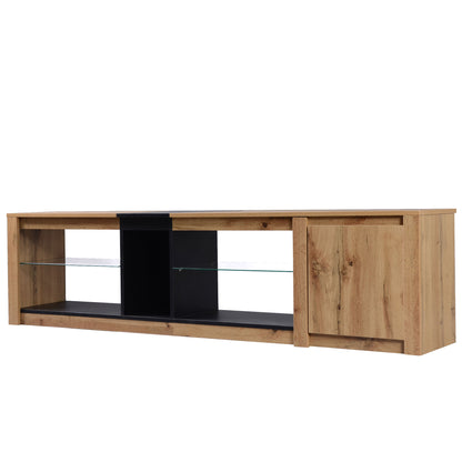 Modern LED TV Stand with Media Storage