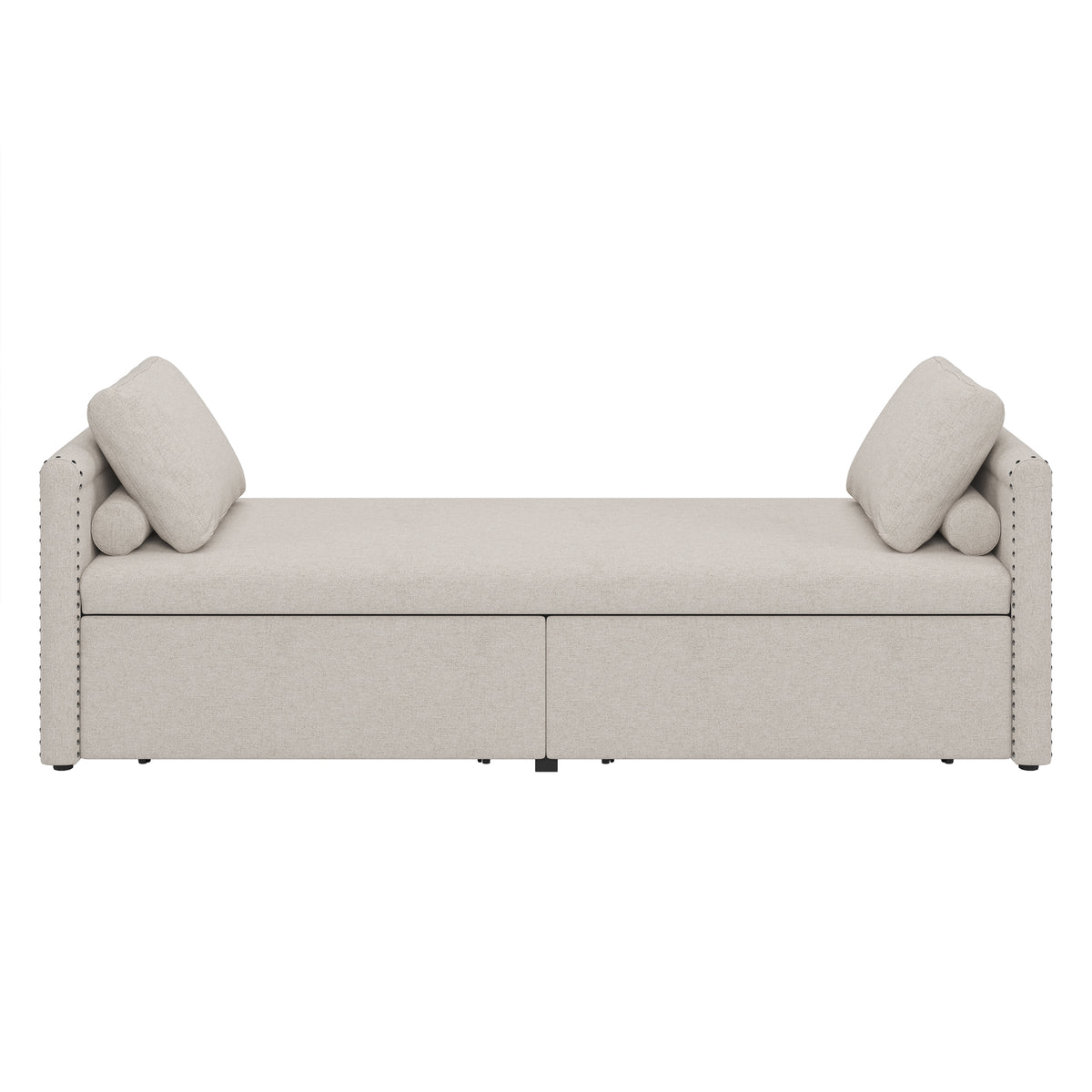 Linen Reclining Chaise Lounge – Beige