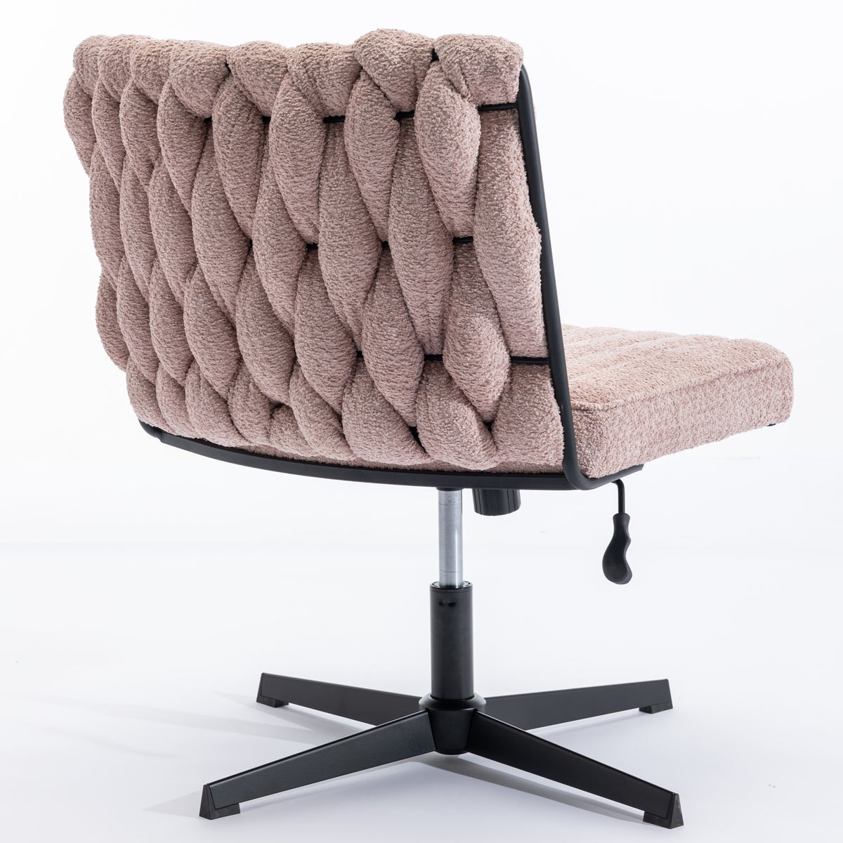 Armless Office Chair – Blush Pink