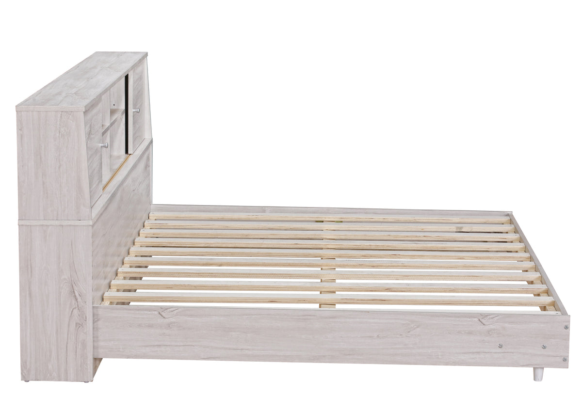 Full Daybed Frame with Bookcases Oak