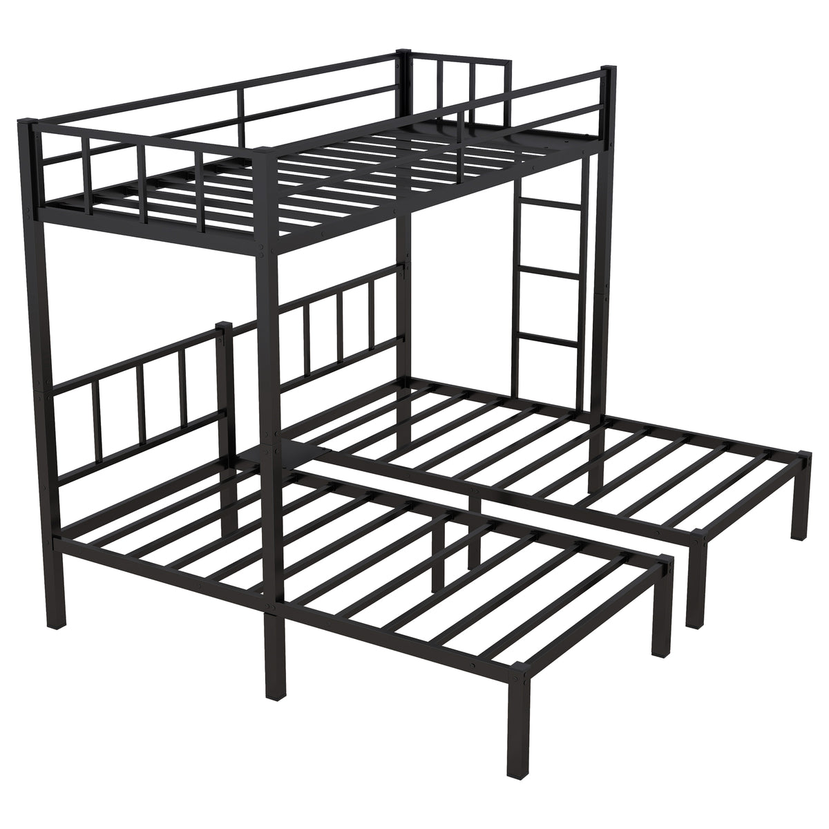Triple Bunk Bed Black