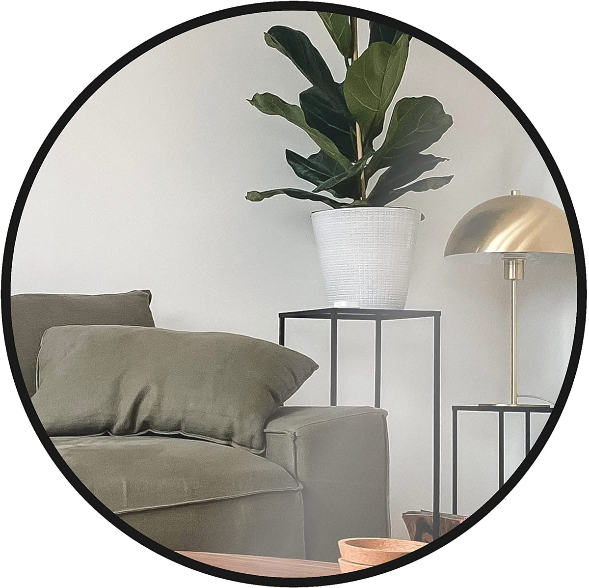 Black Round Bathroom Mirror