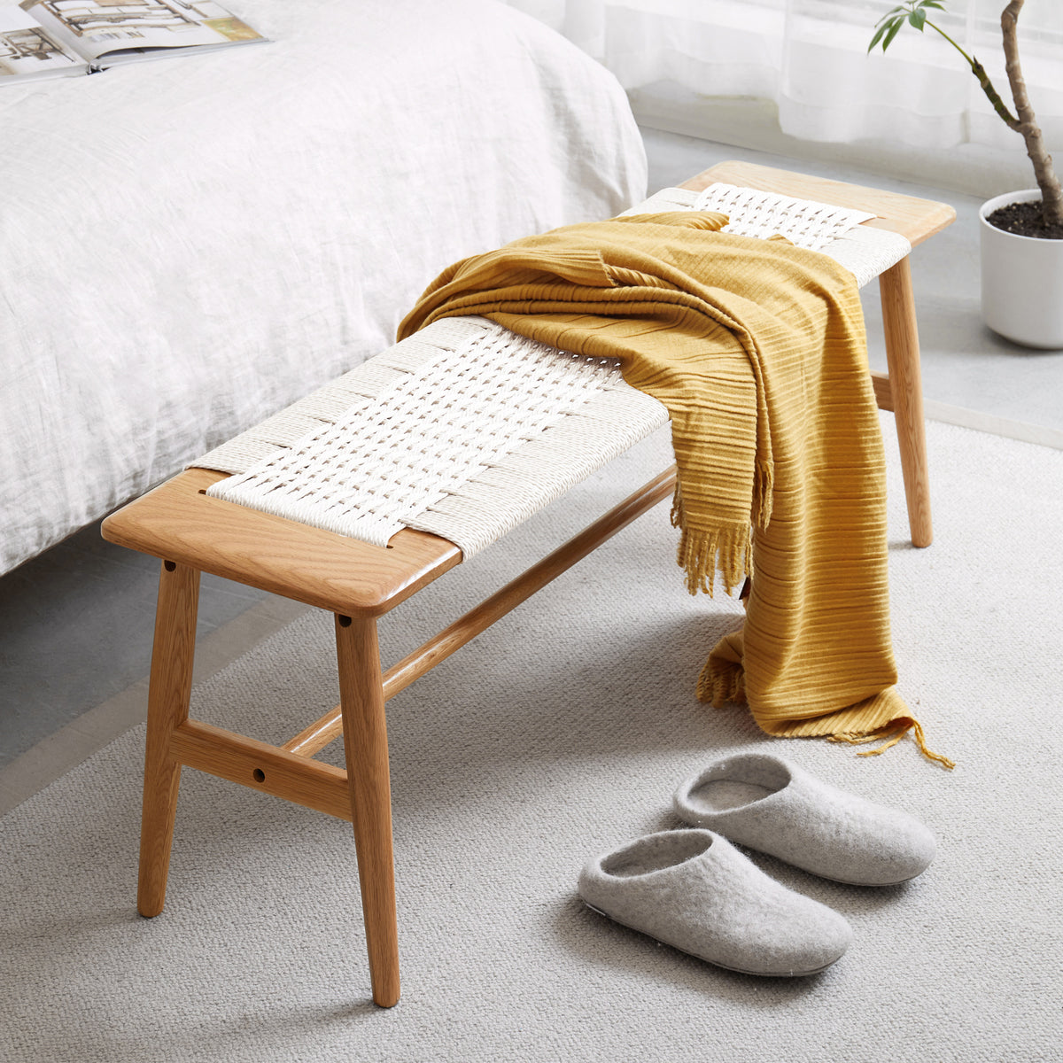 Natural Oak Dining Bench