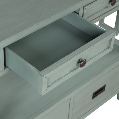 Farmhouse Console Table Blue