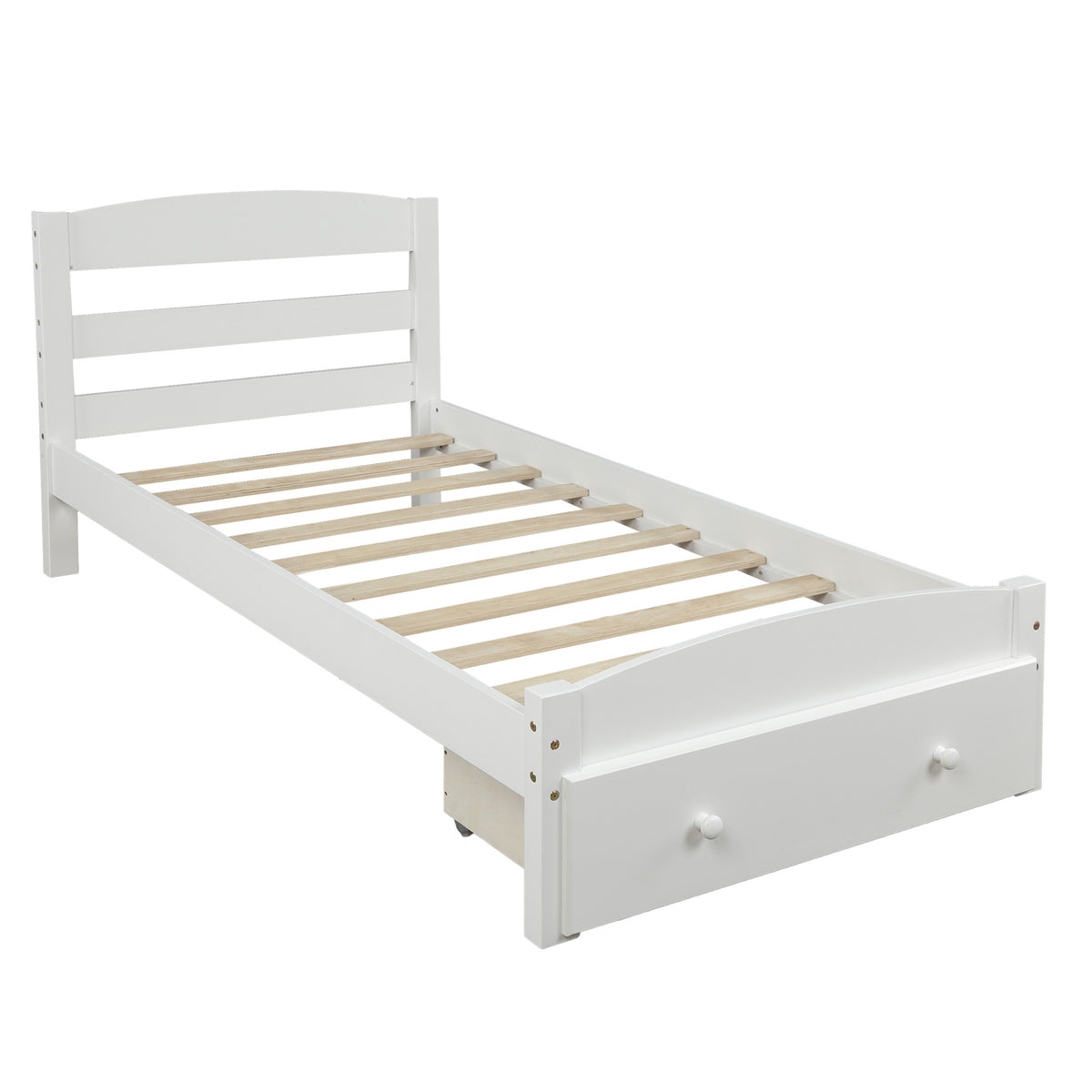 Twin Platform Bed White