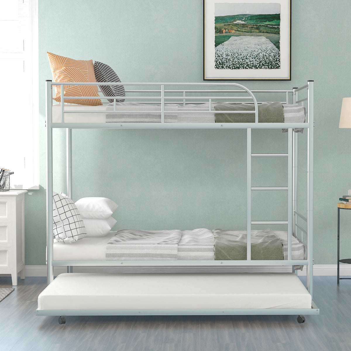 Twin Over Twin Bunk Bed White