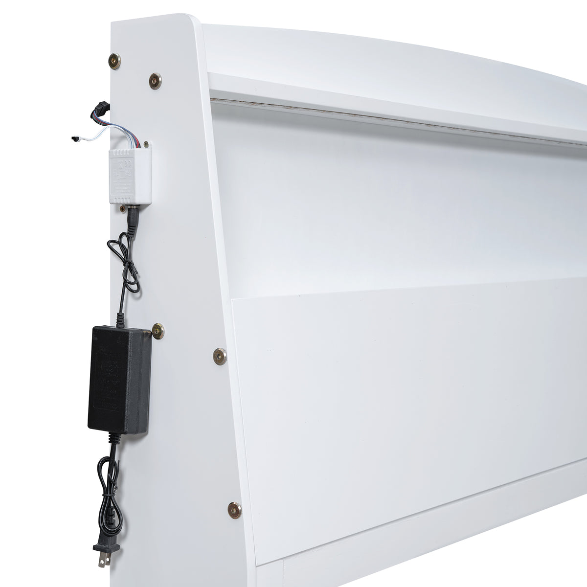 Full Storage Platform Bed White