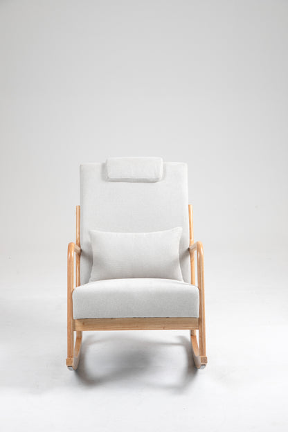 Upholstered Rocking Chair Beige