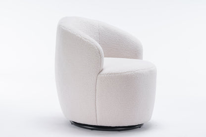Teddy Fabric Accent Chair Ivory White