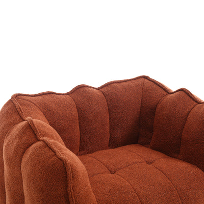 Bean Bag Chair with Footstool Gray