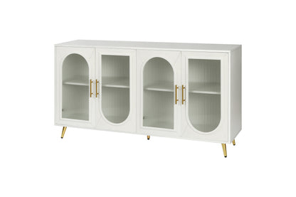 65” Wooden Media Console – Adjustable Shelves