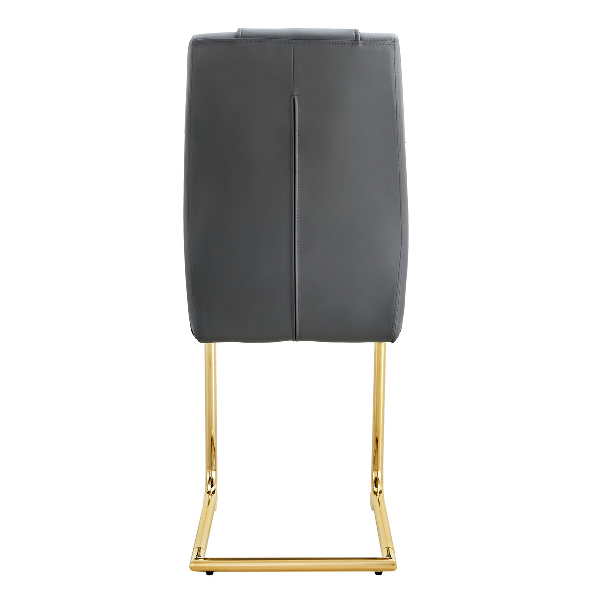 Faux Leather Dining Chairs Set of 4 Gray