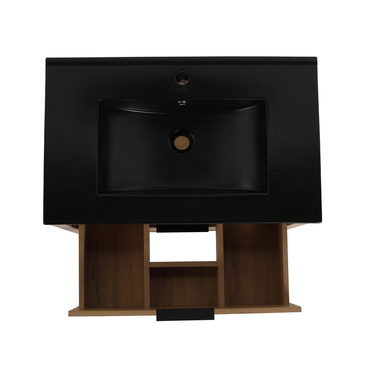 30-Inch Vanity with 2 Drawers Black Finish