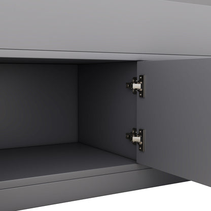 Twin Captain Platform Bed Gray