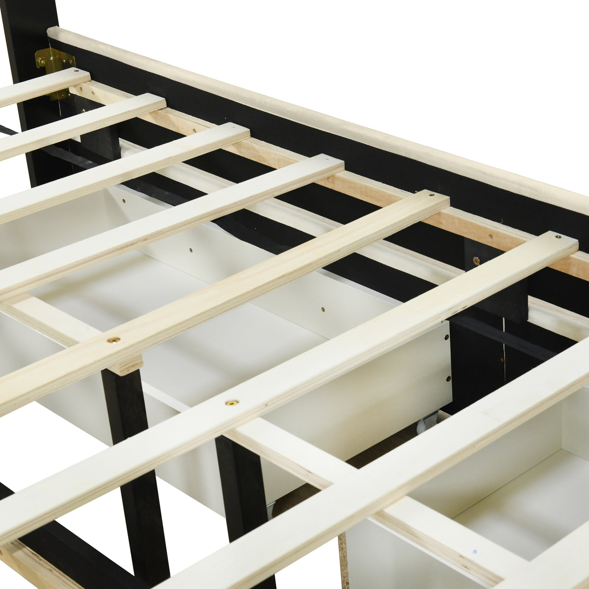 Queen Upholstered Bed Beige