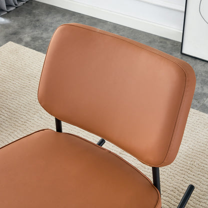 PU Leather Rocking Chair – Black Metal Legs