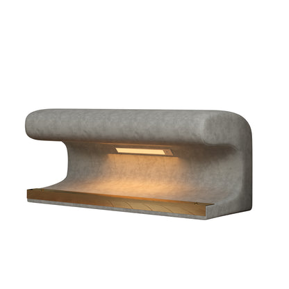 Leather Upholstered LED Entryway Bench – Gray