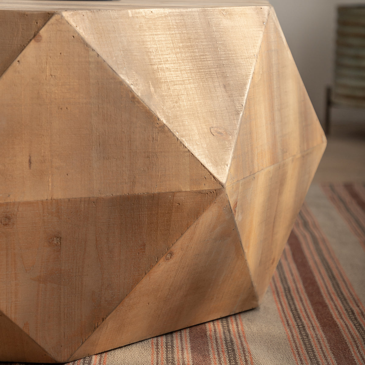 Embossed Pattern Coffee Table – Natural MDF
