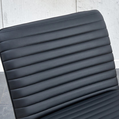 Black Armless Lounge Chair – Black Legs