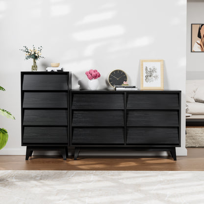 6-Drawer Double Dresser with Bevel Design