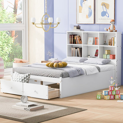 Full Storage Bed White