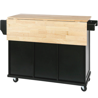 Kitchen Island Cart Black