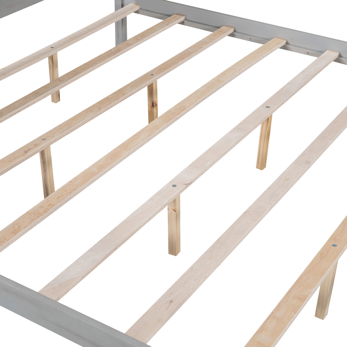 King Canopy Bed Gray Wash