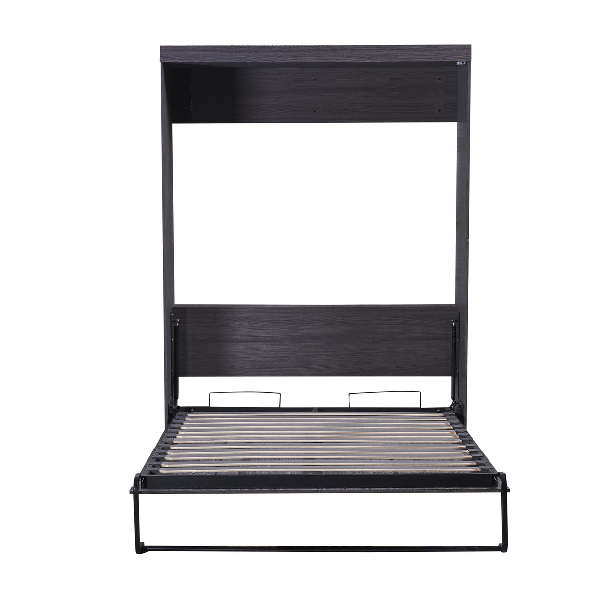 Full Murphy Bed with Wardrobe Gray