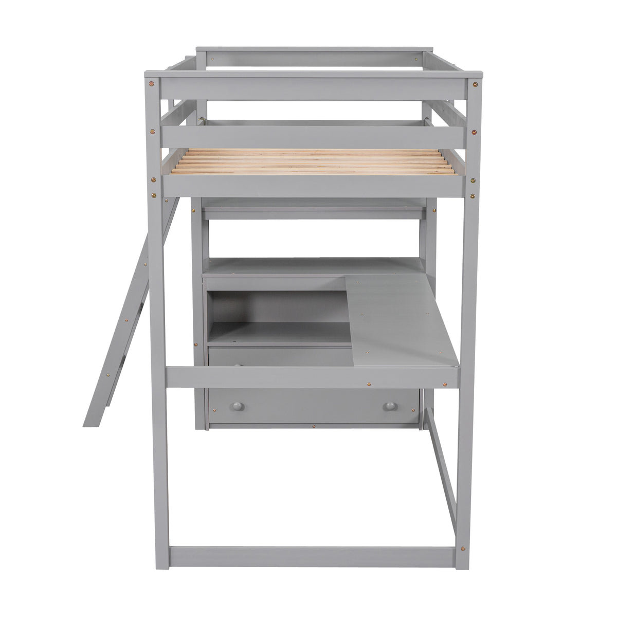 Twin Loft Bed Gray