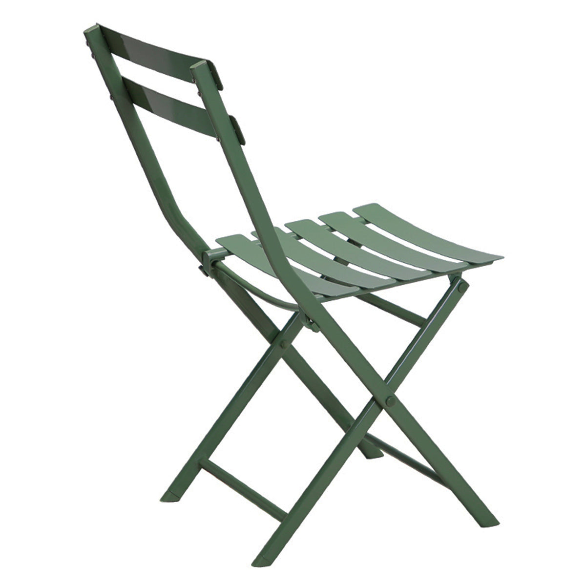 3-Piece Patio Bistro Set with Chairs Dark Green