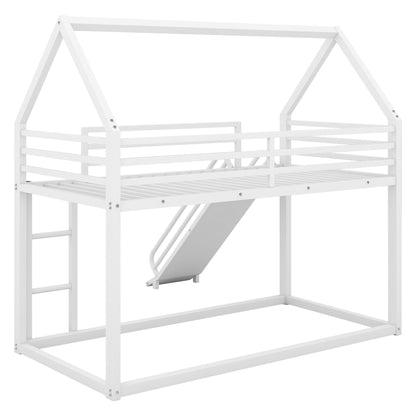 Twin House Bunk Bed White