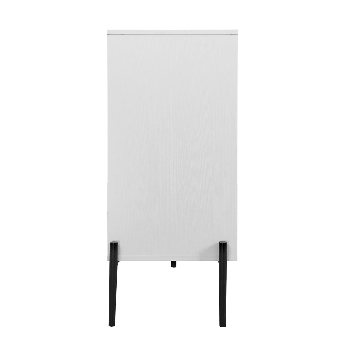Modern White Console Cabinet with Sliding Doors