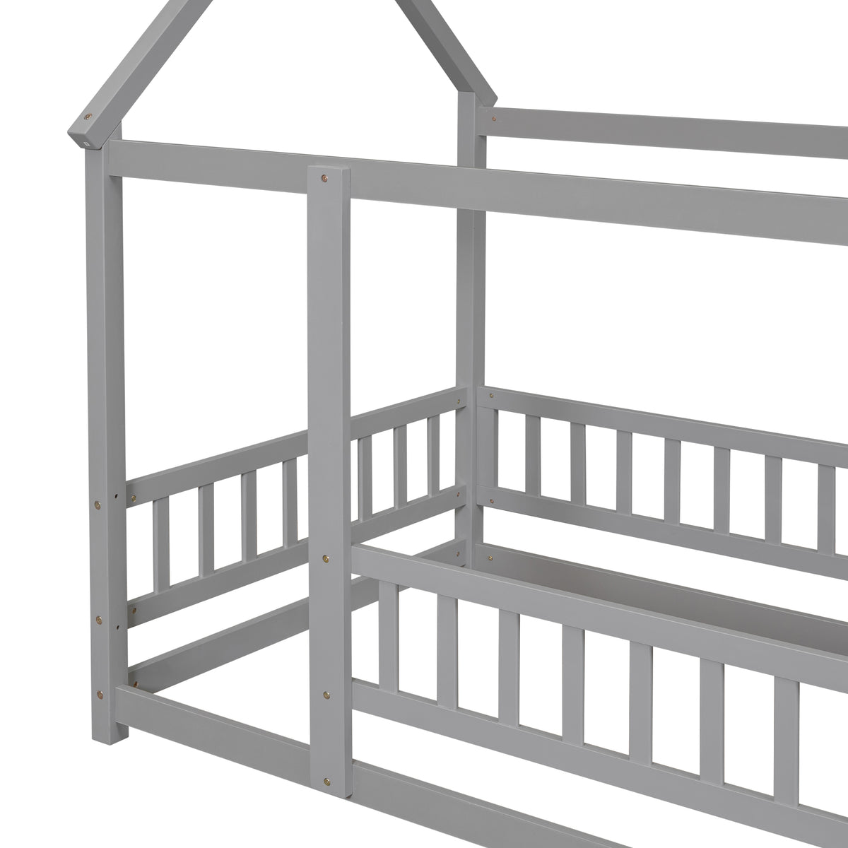 Twin Floor Bed Grey