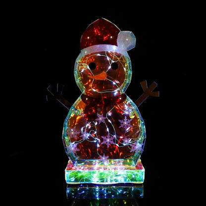 Glowing Snowman Plug-In LED Ornament