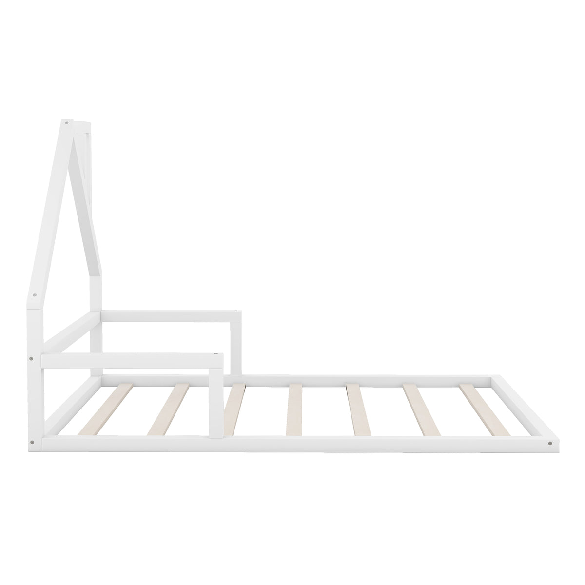 Full Platform Bed White