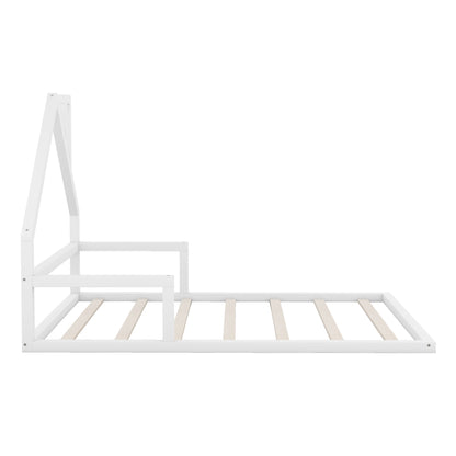 Full Platform Bed White