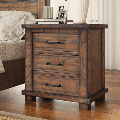 Reclaimed Wood Nightstand – Rustic Finish