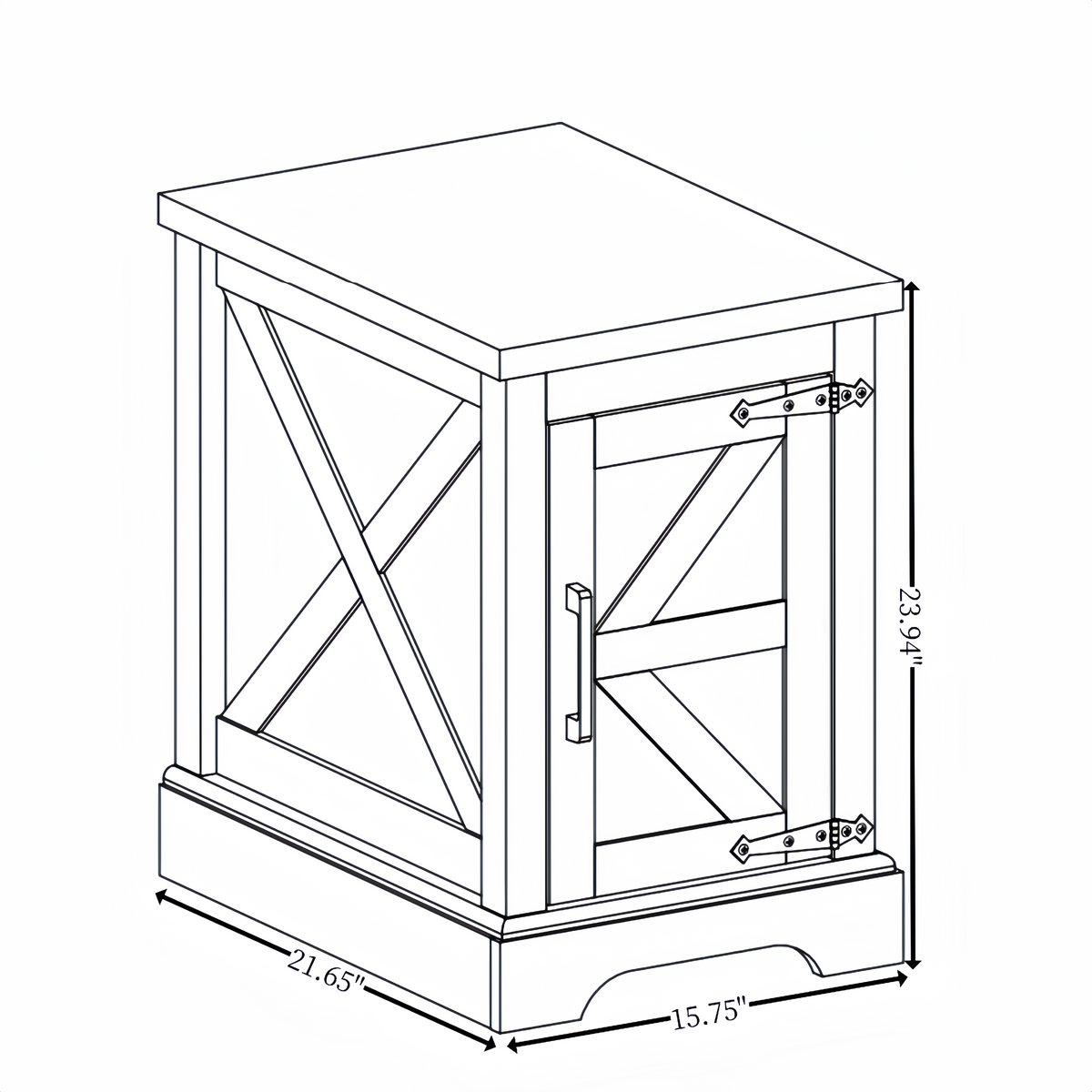 Farmhouse Nightstand – Oak Finish