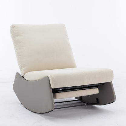 Modern Recliner Chair with Footrest Gray