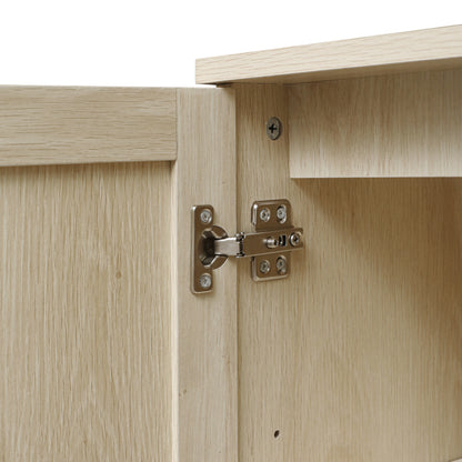 Rattan 4-Door Sideboard Natural