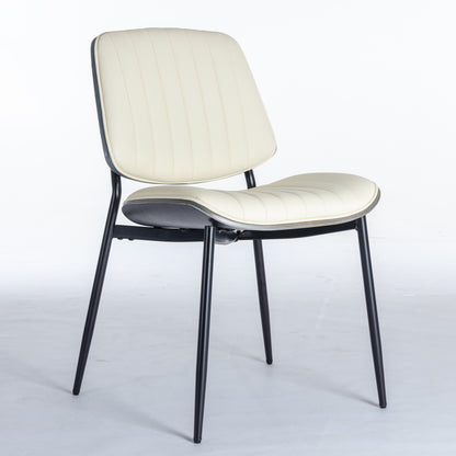 Retro Linen Dining Chairs Set of 2 Beige