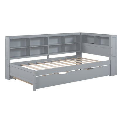 Wooden Twin Daybed Gray