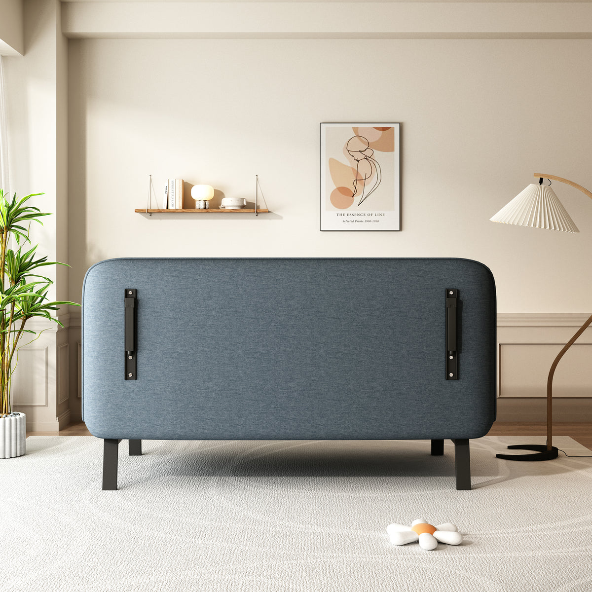 Convertible Sofa Chair Gray