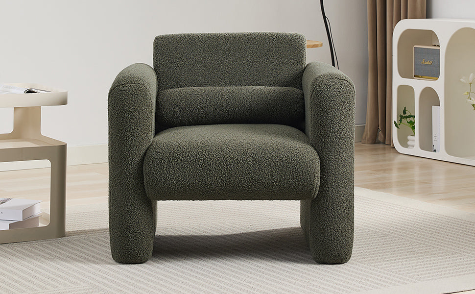 Sheepskin Armchair in Seaweed Green