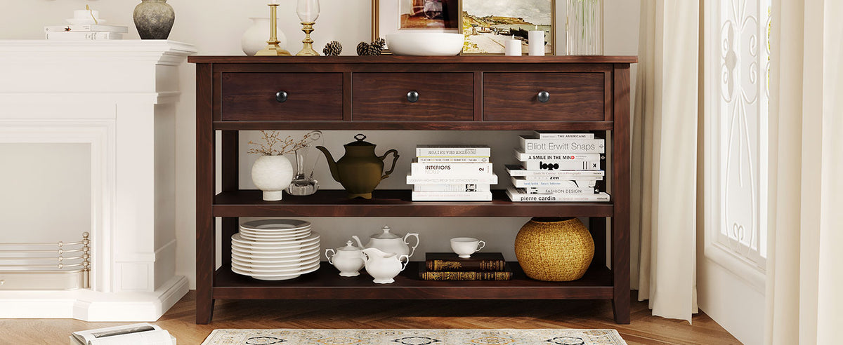 Retro Console Table Pine