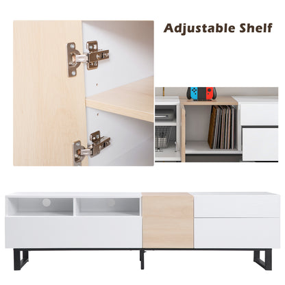 Modern Double Storage TV Stand – 80”