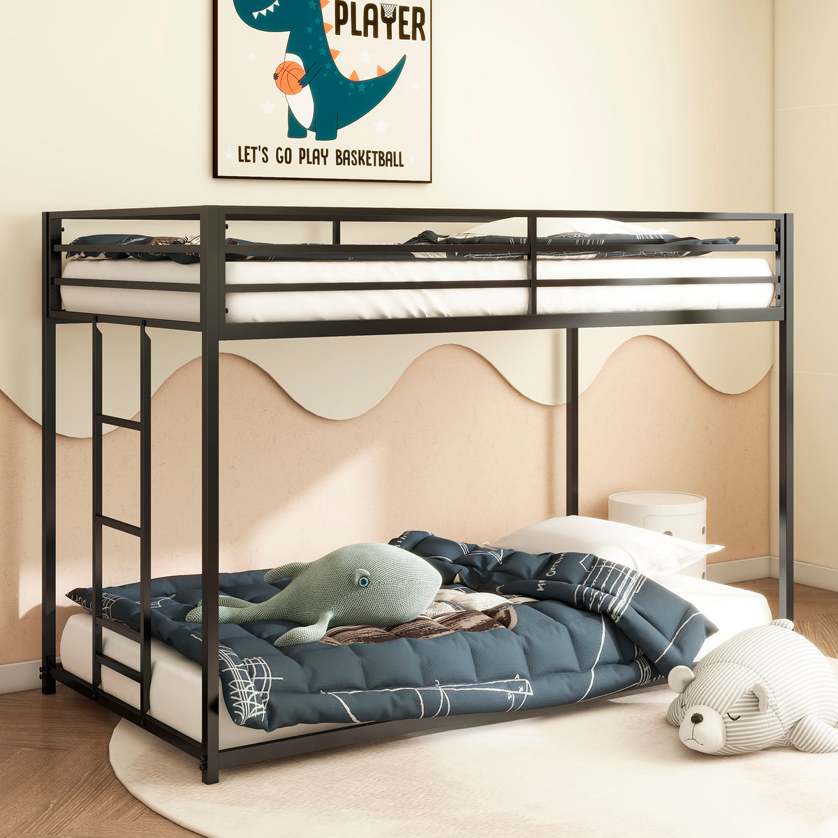 Adam Twin Bunk Bed Black