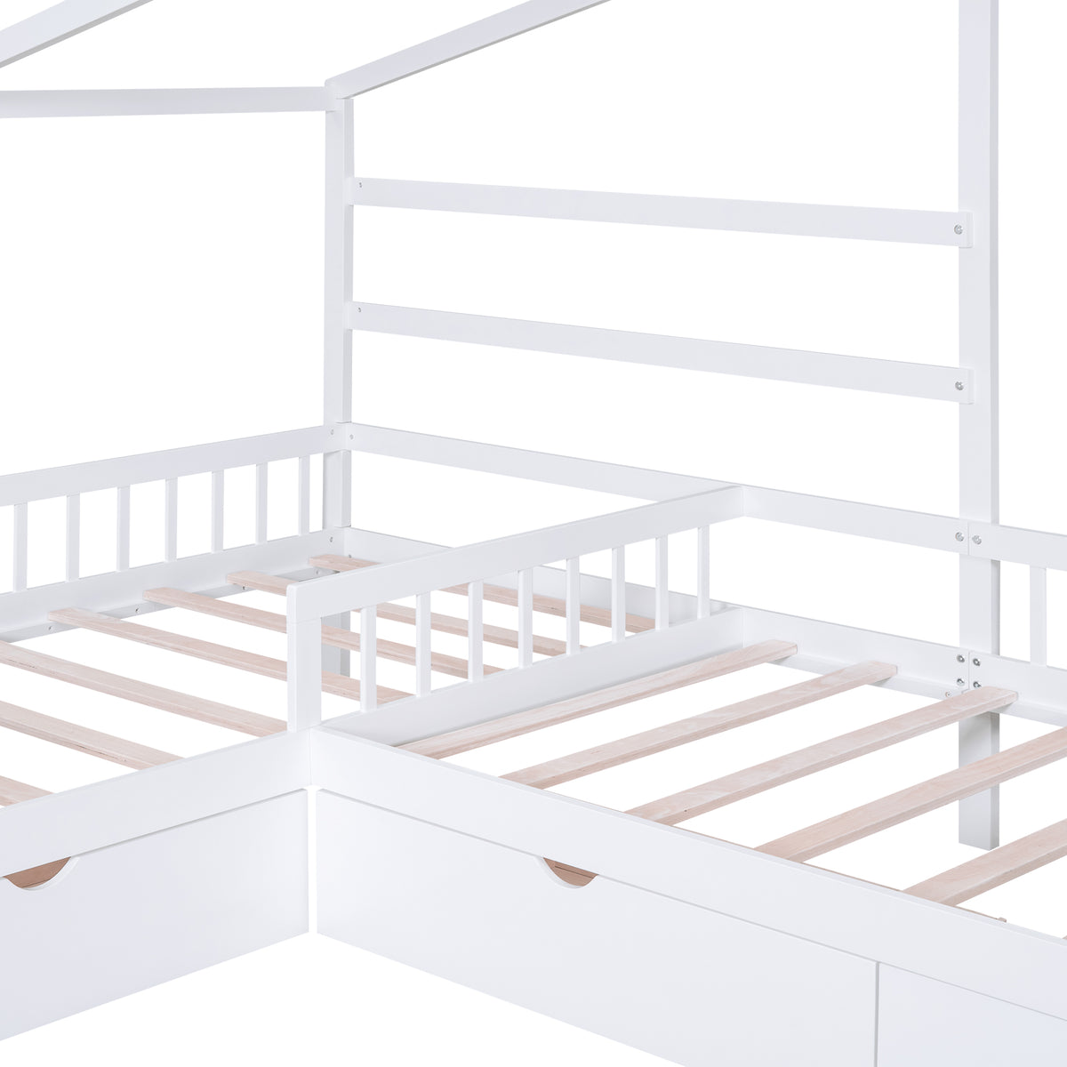 Twin House Bed White